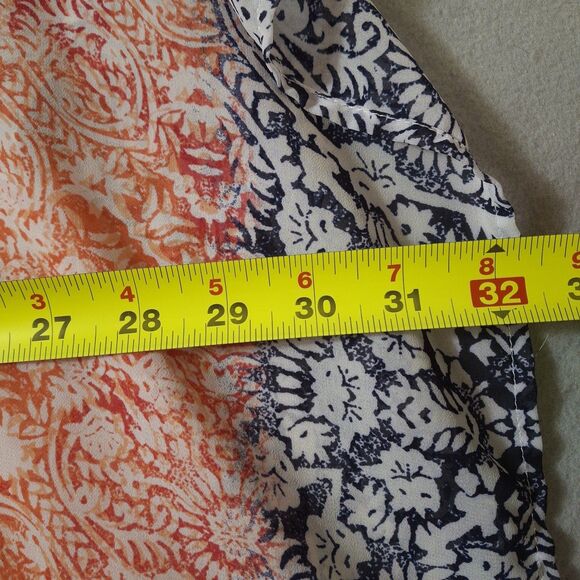 Tommy Bahama Shirt Womens Large Pink Blue Tunic Cover Up Boho Floral Print Sheer - Picture 7 of 7